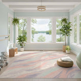 Pastel Distressed Swirl Area Rug