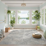 Abstract Area Grey Abstract Marble Swirl Area Rug