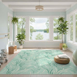 Teal Sea Grass Coastal Area Rug