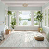 Wavy Sea Grass Beige Area Rug