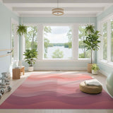 Blush Pink Wave Area Rug