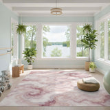 Pink Abstract Area Blush Pink Swirl Abstract Area Rug