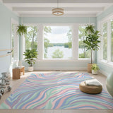 Pastel Wave Multi-Color Area Rug