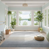 Grey Abstract Horizon Area Rug