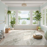 Neutral Coastal Seaweed Washable Area Rug
