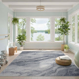 Grey Marble Swirl Area Rug