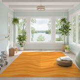 Orange Wave Area Rug