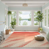Red Diagonal Dot Area Rug