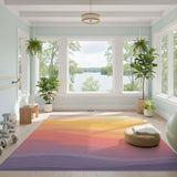 Abstract Wave Gradient Area Rug