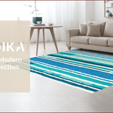 Ultra Soft Area Rug, Non Slip, Stain Resistant, Washable Area Rugs for Living Room, Bedroom, Modern Round Shag Fluffy(Blue)