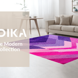 Ultra Soft Area Rug, Non Slip, Stain Resistant, Washable Area Rugs for Living Room, Bedroom, Vivid Colorful Tiled Motif(Purple)