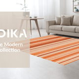 Ultra Soft Area Rug, Non Slip, Stain Resistant, Washable Area Rugs for Living Room, Bedroom, Luxurious Modern Texture Blend(Orange)