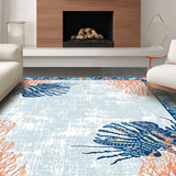 Ultra Soft Area Rug, Non Slip, Stain Resistant, Washable Area Rugs for Living Room, Bedroom, Artistic Lobster Pattern Contemporary Look(Blue)