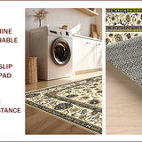 Ultra Soft Area Rug, Non Slip, Stain Resistant, Washable Area Rugs for Living Room, Bedroom, Beige Traditional Non-Slip Living Room Rug(Beige)