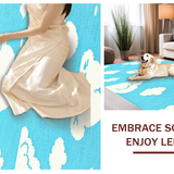 Ultra Soft Area Rug, Non Slip, Stain Resistant, Washable Area Rugs for Living Room, Bedroom, Vibrant Sky Blue Aesthetic(Blue)