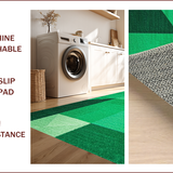 Ultra Soft Area Rug, Non Slip, Stain Resistant, Washable Area Rugs for Living Room, Bedroom, Modern Geometric Green Living Room Non-Slip Rug(Green)