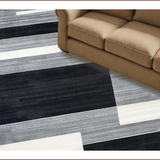 Ultra Soft Area Rug, Non Slip, Stain Resistant, Washable Area Rugs for Living Room, Bedroom, Chic Minimalist Grey Tiled Pattern(Gray)