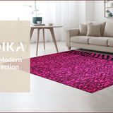 Ultra Soft Area Rug, Non Slip, Stain Resistant, Washable Area Rugs for Living Room, Bedroom, Chic Pink Leopard Aesthetic(Pink)