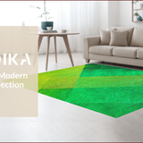 Ultra Soft Area Rug, Non Slip, Stain Resistant, Washable Area Rugs for Living Room, Bedroom, Vintage Gradient Bedroom Non-Slip Faux Wool Carpet(Green)