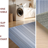 Ultra Soft Area Rug, Non Slip, Stain Resistant, Washable Area Rugs for Living Room, Bedroom, Inviting Transitional Tiled Patterns(Gray)
