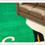 Ultra Soft Area Rug, Non Slip, Stain Resistant, Washable Area Rugs for Living Room, Bedroom, Stylish Whimsical Pet-Inspired Piece(Green)