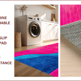 Ultra Soft Area Rug, Non Slip, Stain Resistant, Washable Area Rugs for Living Room, Bedroom, Modern Artistic Meditation Space Soft Plush Rug(Blue)