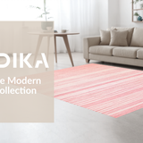 Ultra Soft Area Rug, Non Slip, Stain Resistant, Washable Area Rugs for Living Room, Bedroom, Sleek Blush Neutral Elegance(Pink)