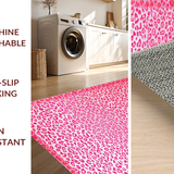 Ultra Soft Area Rug, Non Slip, Stain Resistant, Washable Area Rugs for Living Room, Bedroom, Soft Pastel Animal Motif(Pink)