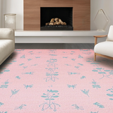 Ultra Soft Area Rug, Non Slip, Stain Resistant, Washable Area Rugs for Living Room, Bedroom, Trendy Ultra-Thin Graphic Appeal(Pink)