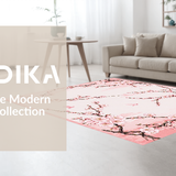 Ultra Soft Area Rug, Non Slip, Stain Resistant, Washable Area Rugs for Living Room, Bedroom, Elegant Floral Garden Inspiration(Pink)