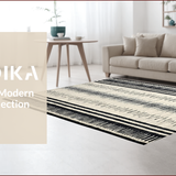 Ultra Soft Area Rug, Non Slip, Stain Resistant, Washable Area Rugs for Living Room, Bedroom, Contemporary Animal Print Fusion(Black)