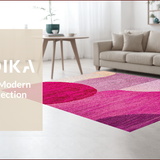 Ultra Soft Area Rug, Non Slip, Stain Resistant, Washable Area Rugs for Living Room, Bedroom, Contemporary Pink Blue Nursery Play Area Carpet(Pink)