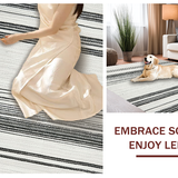 Chic Black And White Striped Front Porch Stripe Area(White)