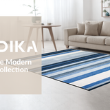 Ultra Soft Area Rug, Non Slip, Stain Resistant, Washable Area Rugs for Living Room, Bedroom, Ombre Striped Area Rug(Blue)