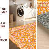 Ultra Soft Area Rug, Non Slip, Stain Resistant, Washable Area Rugs for Living Room, Bedroom, Color Pop Shaggy Accent Piece(Orange)