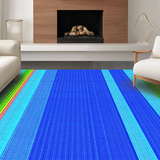 Ultra Soft Area Rug, Non Slip, Stain Resistant, Washable Area Rugs for Living Room, Bedroom, Whimsical Modern Fluid Design(Blue)