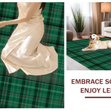 Chic White and Green Plaid(Green)