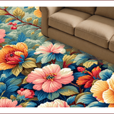 Ultra Soft Area Rug, Non Slip, Stain Resistant, Washable Area Rugs for Living Room, Bedroom, Floral Tropical Runner(Pink)