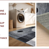 Ultra Soft Area Rug, Non Slip, Stain Resistant, Washable Area Rugs for Living Room, Bedroom, Trendy Monochrome Yin-Yang Aesthetic(Gray)