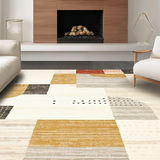 Ultra Soft Area Rug, Non Slip, Stain Resistant, Washable Area Rugs for Living Room, Bedroom, Sleek Urban Rustic Visual Theme(Beige)