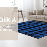 Contemporary Layered Plaid Decor(Blue)