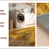 Ultra Soft Area Rug, Non Slip, Stain Resistant, Washable Area Rugs for Living Room, Bedroom, Retro Greek Key Living Room Gold Accent Rug(Gold)