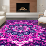 Ultra Soft Area Rug, Non Slip, Stain Resistant, Washable Area Rugs for Living Room, Bedroom, Serene Abstract Yoga Mat Visual(Purple)