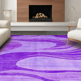 Ultra Soft Area Rug, Non Slip, Stain Resistant, Washable Area Rugs for Living Room, Bedroom, Vibrant Tie-Dye Colorful Aesthetic(Purple)