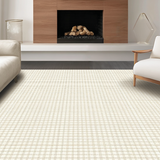 Ultra Soft Area Rug, Non Slip, Stain Resistant, Washable Area Rugs for Living Room, Bedroom, Contemporary Cozy Diamond Motif(Beige)