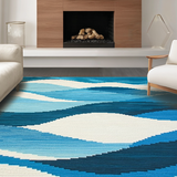 Lush Gentle Curved Lines(Blue)