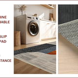 Ultra Soft Area Rug, Non Slip, Stain Resistant, Washable Area Rugs for Living Room, Bedroom, Neutral Brown Slate Bathroom Rustic Handwoven Carpet(Beige)