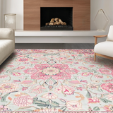Vibrant Green Leafy Motif(Ivory)