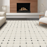 Ultra Soft Area Rug, Non Slip, Stain Resistant, Washable Area Rugs for Living Room, Bedroom, Natural Toned Geometric Harmony(Beige)