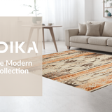 Ultra Soft Area Rug, Non Slip, Stain Resistant, Washable Area Rugs for Living Room, Bedroom, Trendy Neutral Floral Composition(Orange)
